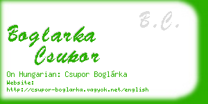 boglarka csupor business card